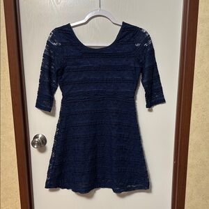 Old Navy Elegant Navy Lace Girl’s Dress Size L